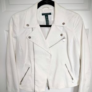 Ralph Lauren White Jean Jacket. Size 4